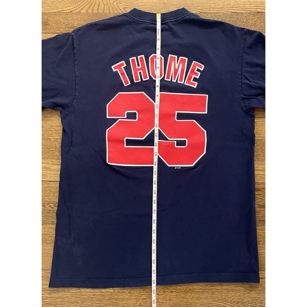 VTG Cleveland Indians Single Stitch T Shirt Thome #25 Tag Size Large- Medium Fit - Picture 10 of 11